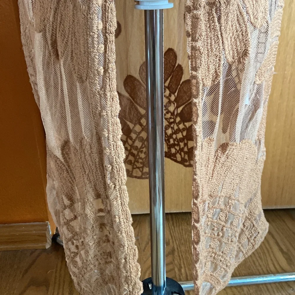 Rebellion Again Embroidered Mesh Duster Kimono - Picture 5 of 13